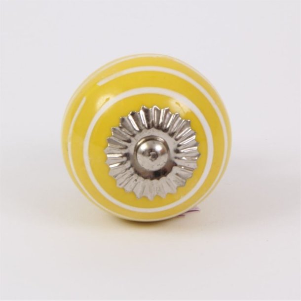 Yellow knob with stripes