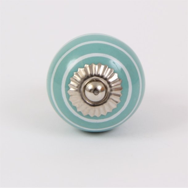 Turquoise knob with stripes