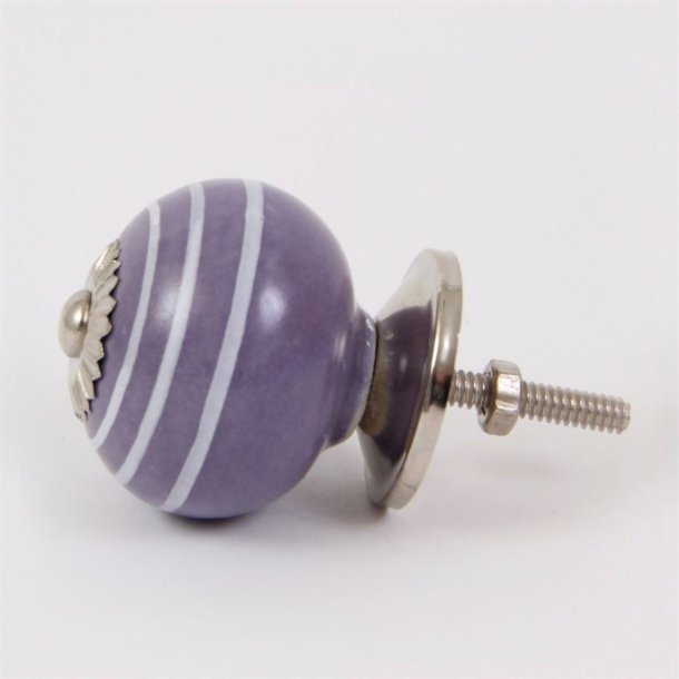 Purple knob with stripes