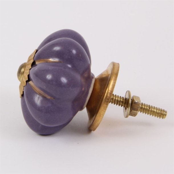 Purple melon knob w/gold
