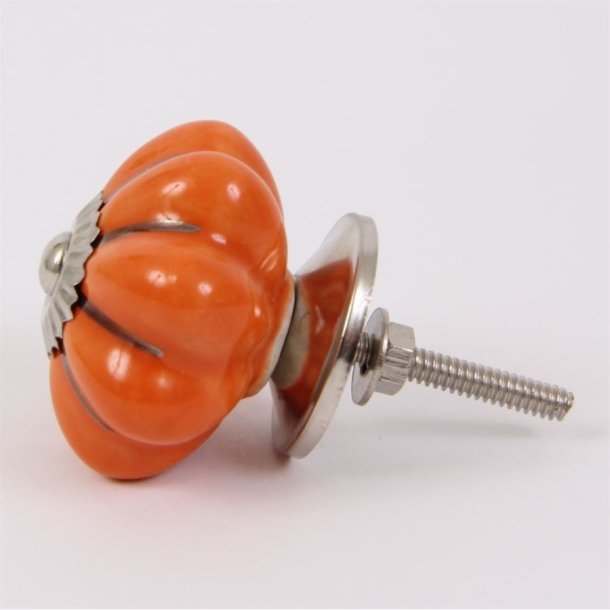 Orange melon knob w/silver