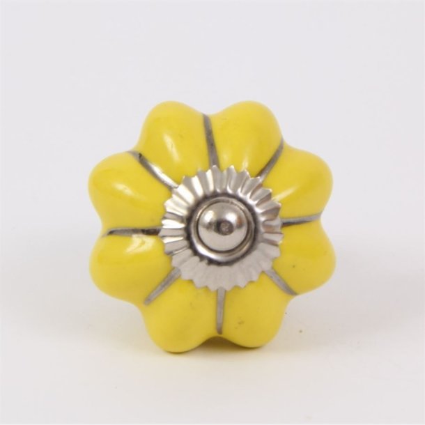 Yellow melon knob w/silver