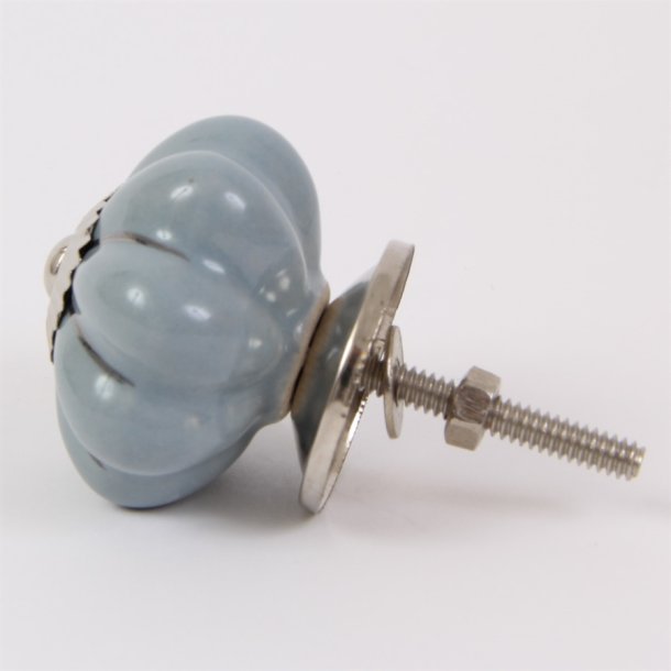Grey melon knob w/silver