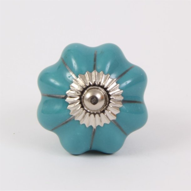 Turquoise melon knob w/silver