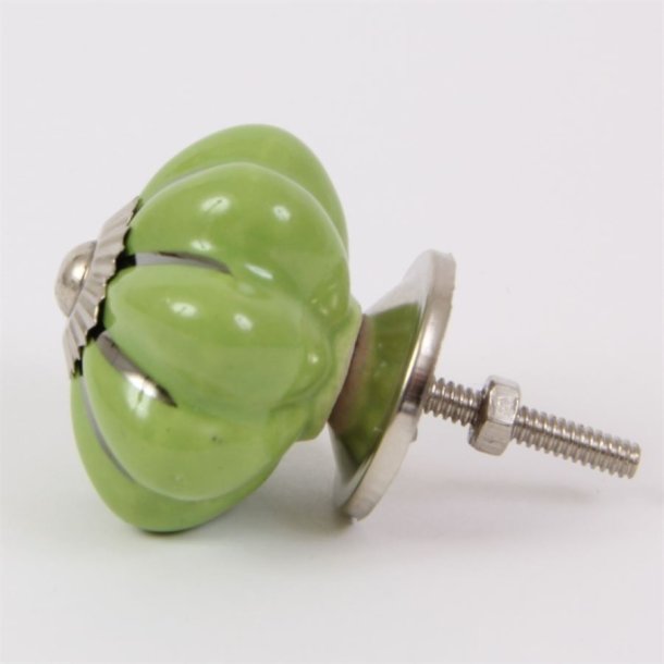 Green melon knob w/silver