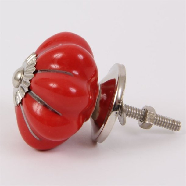 Red melon knob w/silver