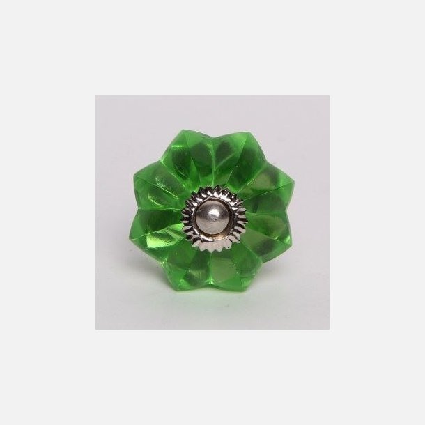 Green melon glass knob - 10 pcs.