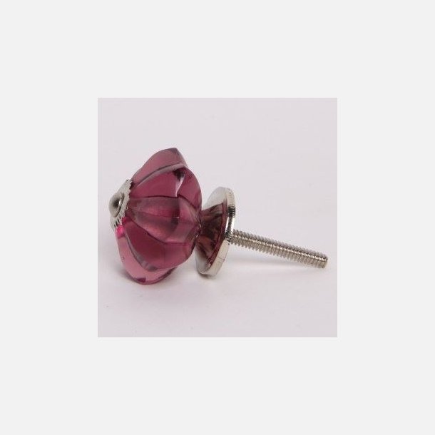 Purple melon glass knob