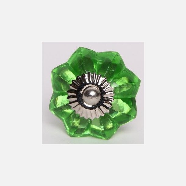 Green melon glass knob - 10 pcs.