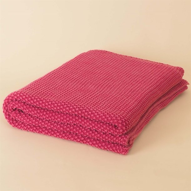 Throw Mega Moss Washed Hot pink