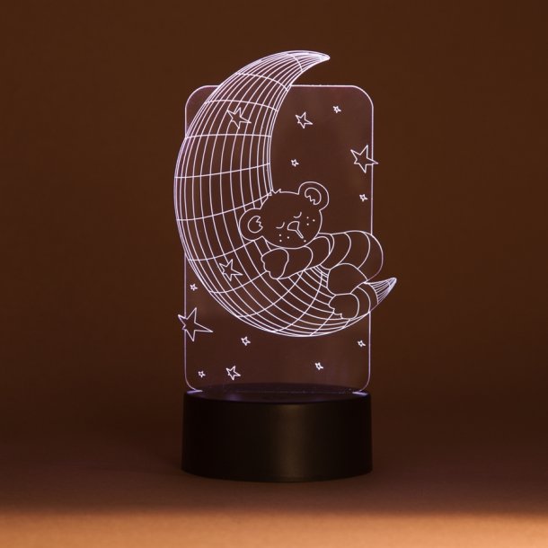 3D LED Night lamp Moon Bear