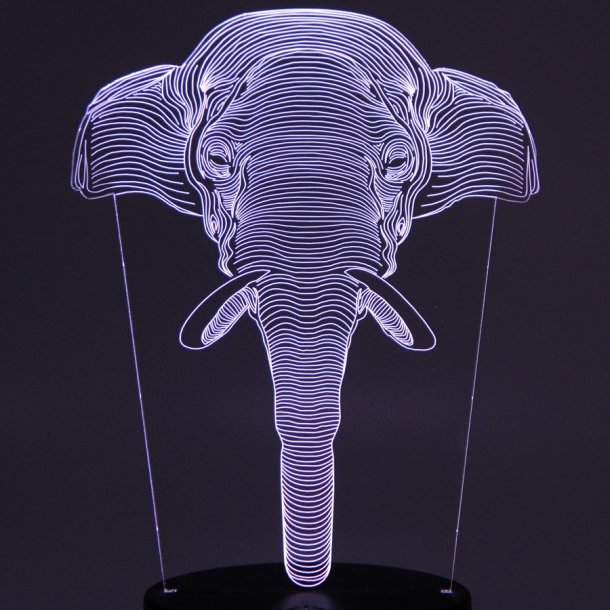 Acrylic plate Elephant