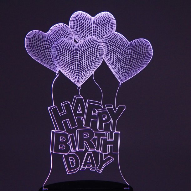 Acrylic plate Happy Birthday