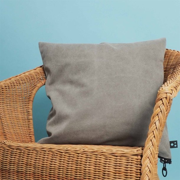 Canvas cushion cover 50x50 Washed Grey